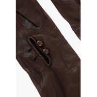 Manusi Dama - Manusi DSQUARED2 Solid Color Leather Warm Gloves Brown Femei (BM 18578203) - B-mall.ro