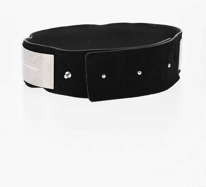 Curele DSQUARED2 Leather Belt With Metal Applications 70Mm Black Femei (BM 18578206) 3
