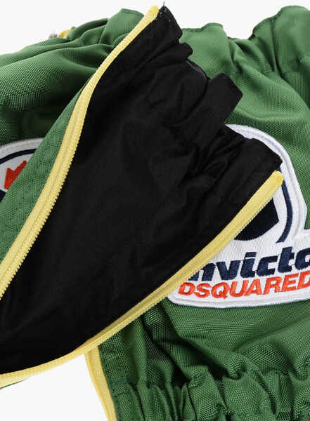 Accesorii de voiaj DSQUARED2 Invicta Solid Color Gaiters With Embroidery Green Femei (BM 18578218) 4