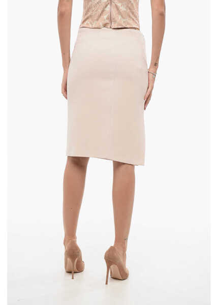 Fuste lungi Elisabetta Franchi Floral Patterned Organza Midi Skirt Multicolor Femei (BM 18578221) 2