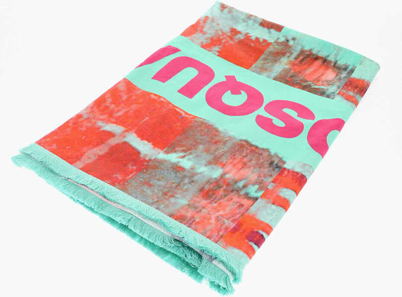 Accesorii de plaja DSQUARED2 Patterned Cotton Beach Towel With Fringes Multicolor Femei (BM 18578224) 1