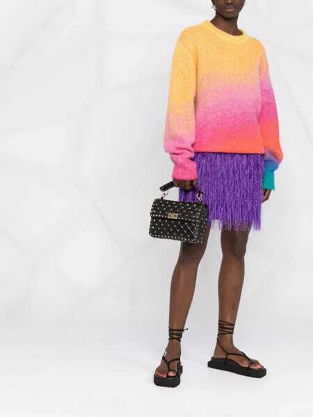 Genti de mana Valentino Garavani Small Leather Rockstud Spike Handbag NERO Femei (BM 18578377) 2