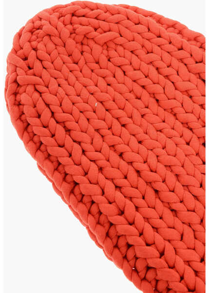 Caciuli DSQUARED2 Solid Color Braided Beanie Orange Barbati (BM 18578509) 2