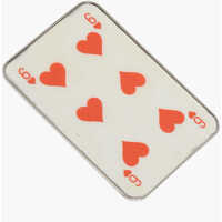 Cercei Mm6 Single Clip Earring With Playing Card-Shaped Design Femei