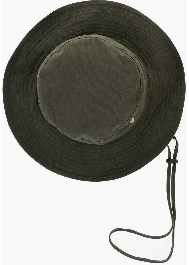 Caciuli DSQUARED2 Solid Color Cotton Bucket Hat Green Barbati (BM 18578521) 2