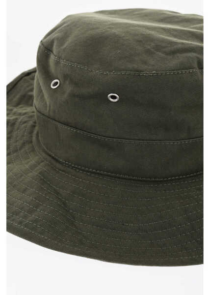 Caciuli DSQUARED2 Solid Color Cotton Bucket Hat Green Barbati (BM 18578521) 3