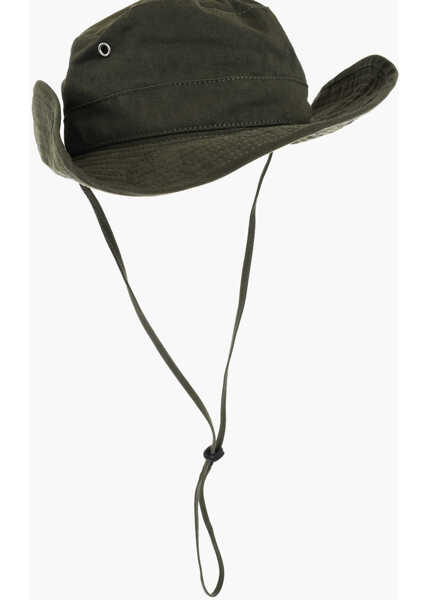 Caciuli DSQUARED2 Solid Color Cotton Bucket Hat Green Barbati (BM 18578521) 4