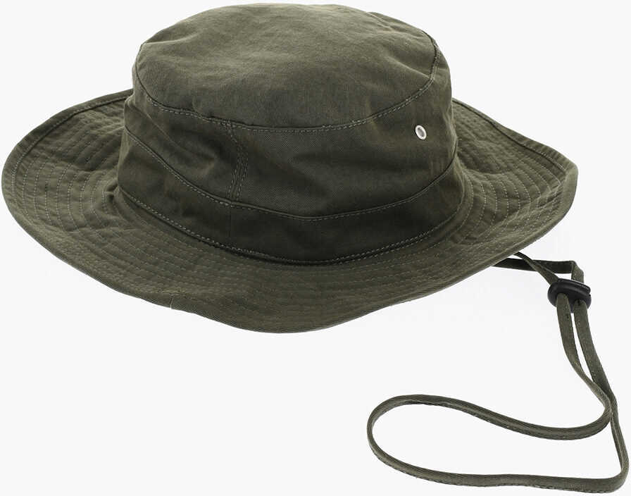 Caciuli DSQUARED2 Solid Color Cotton Bucket Hat Green Barbati (BM 18578521) 1