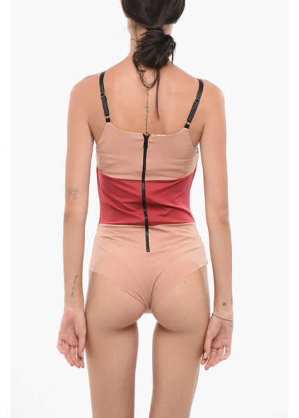 Bluze Elisabetta Franchi Two-Toned Stretchy Top Pink Femei (BM 18578530) 2