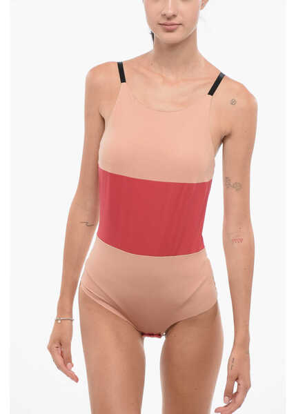 Bluze Elisabetta Franchi Two-Toned Stretchy Top Pink Femei (BM 18578530) 1