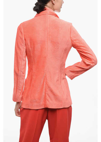 Sacouri Elisabetta Franchi Unlined Blazer With Peak Lapel Pink Femei (BM 18578542) 2