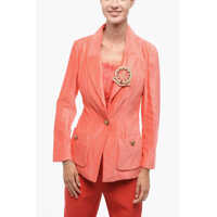 Sacouri Unlined Blazer With Peak Lapel Femei