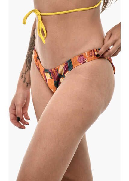 Bikini DSQUARED2 Printed Nylon Blend Bikini Bottom Orange Femei (BM 18578554) 3