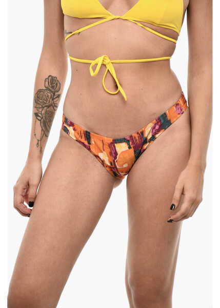 Bikini DSQUARED2 Printed Nylon Blend Bikini Bottom Orange Femei (BM 18578554) 1