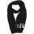 DSQUARED2 Icon Solid Color Wool Blend Scarf With Contrasting Logo Black
