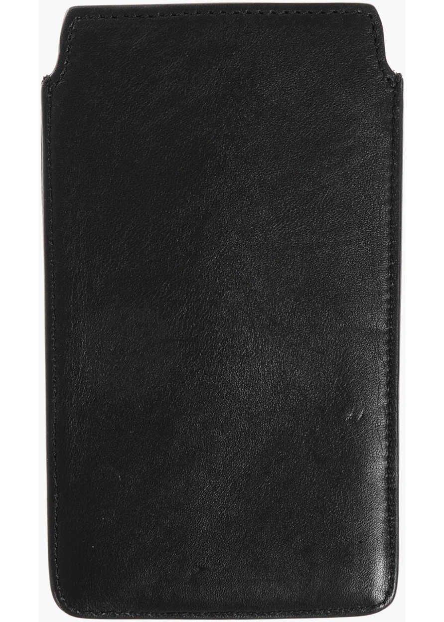 Huse mobil & tablete DSQUARED2 Leather And Fabric Smartphone Case Black Barbati (BM 18578584) 2