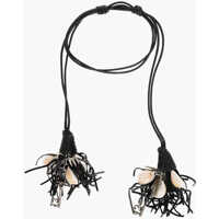Bratari Leather Bracelet With Shells And Fringes Femei