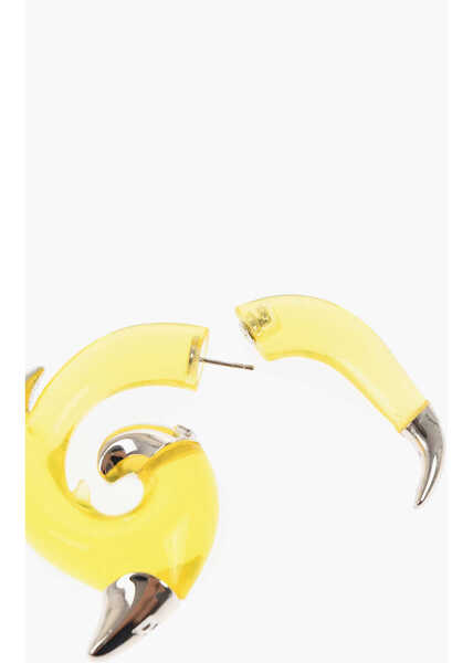 Cercei DSQUARED2 Metal And Resin Flames Single Earring Yellow Femei (BM 18578614) 2