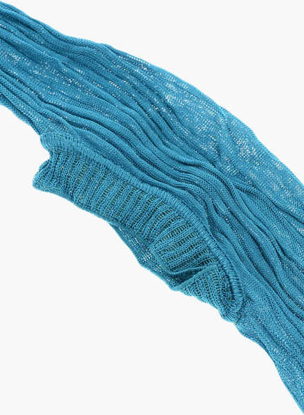 Sosete DSQUARED2 Solid Color Ribbed Long Socks Blue Femei (BM 18578620) 2