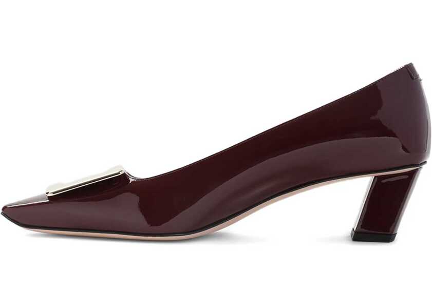 Pantofi cu toc Roger Vivier Leather Slingback Pumps BORDEAUX Femei (BM 18578719) 3