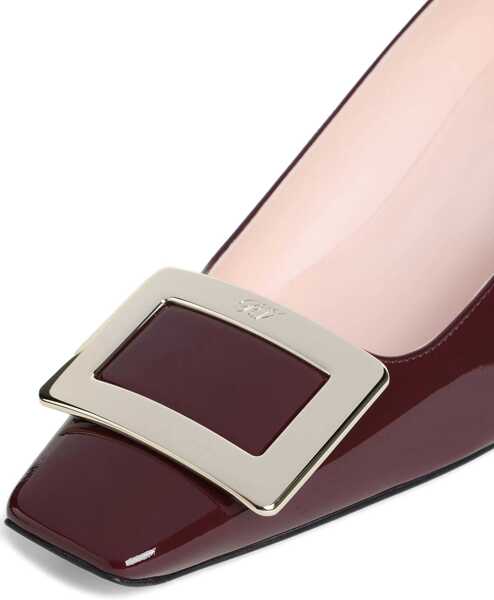 Pantofi cu toc Roger Vivier Leather Slingback Pumps BORDEAUX Femei (BM 18578719) 4