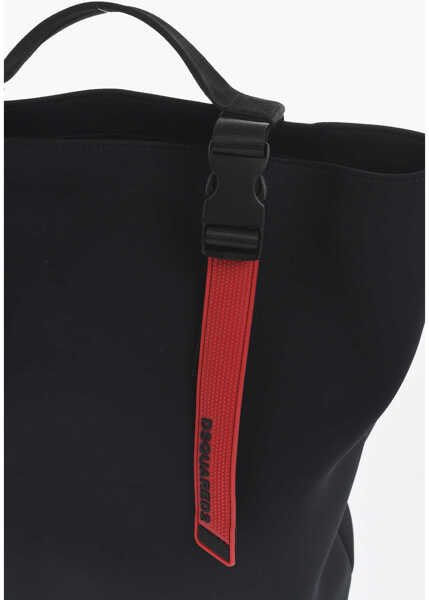 Genti de mana DSQUARED2 Solid Color Neoprene Handbag With Contrasting Details Black Barbati (BM 18578779) 2