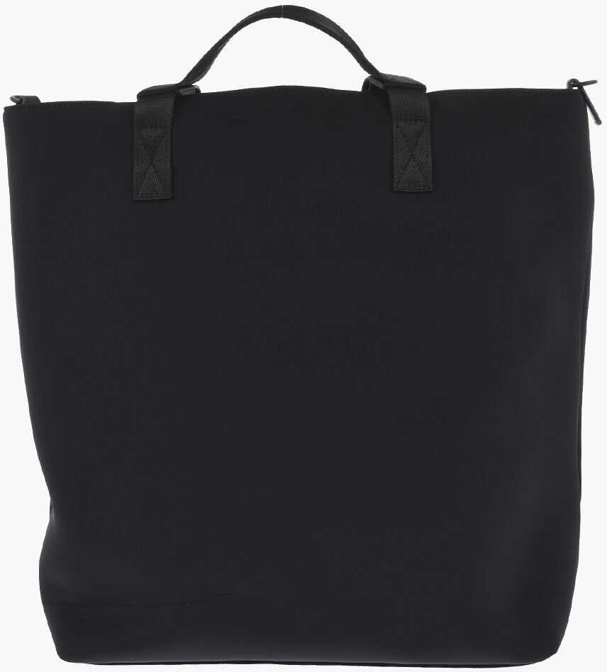 Genti de mana DSQUARED2 Solid Color Neoprene Handbag With Contrasting Details Black Barbati (BM 18578779) 3