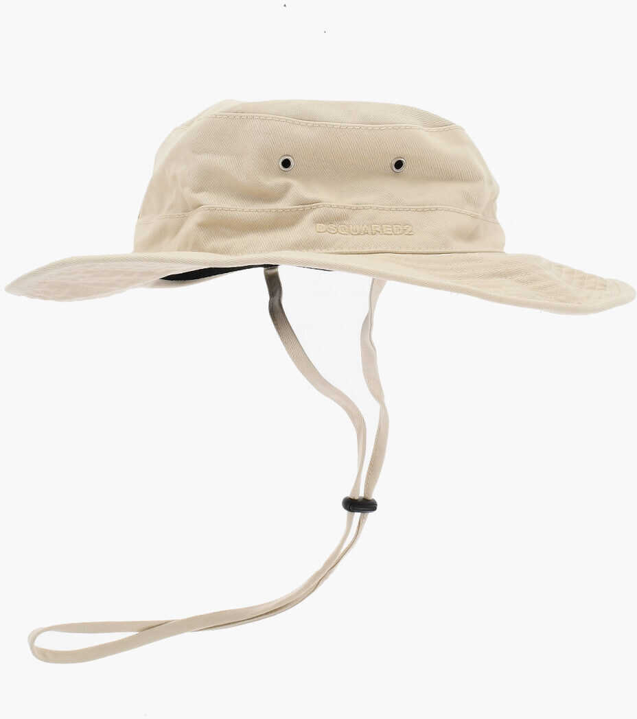 Caciuli DSQUARED2 Cotton Floppy Hat Beige Barbati (BM 18578782) 1