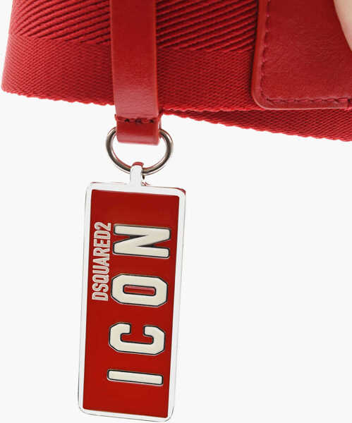 Curele DSQUARED2 Solid Color Fabric Belt 40Mm Red Barbati (BM 18578806) 2