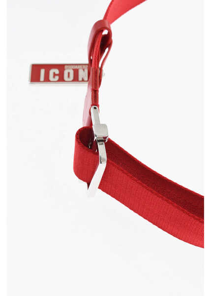 Curele DSQUARED2 Solid Color Fabric Belt 40Mm Red Barbati (BM 18578806) 4