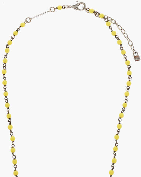Coliere DSQUARED2 Beaded Necklace With Leaf Pendant Yellow Barbati (BM 18578821) 3