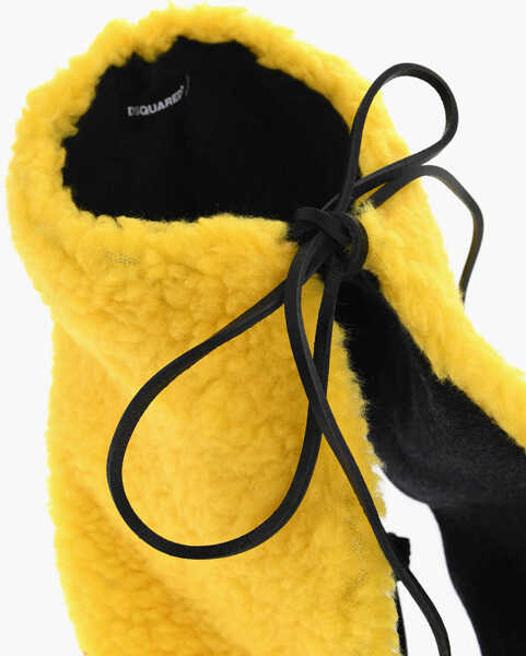 Esarfe DSQUARED2 Faux Fur Solid Color Scarf Yellow Femei (BM 18578845) 3
