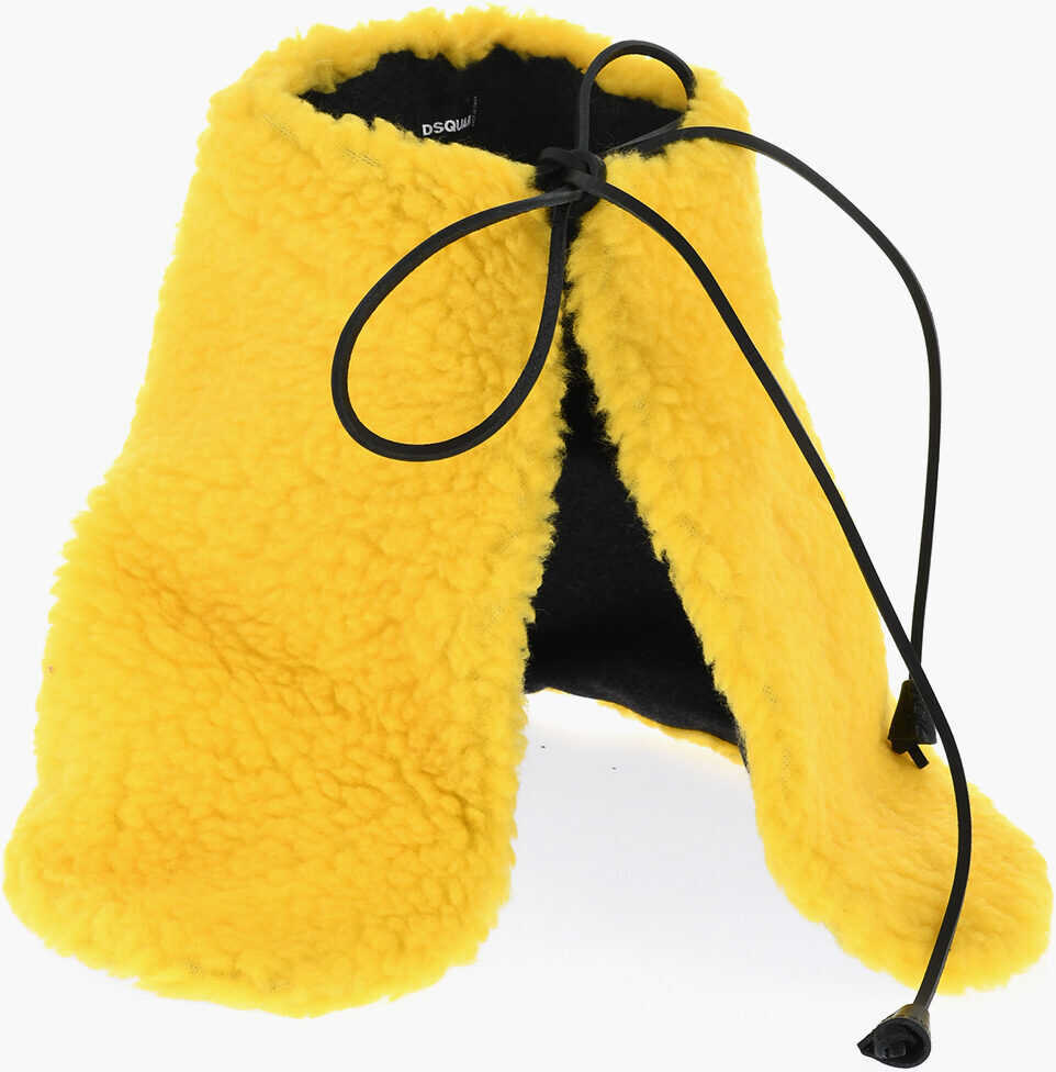 Esarfe DSQUARED2 Faux Fur Solid Color Scarf Yellow Femei (BM 18578845) 1