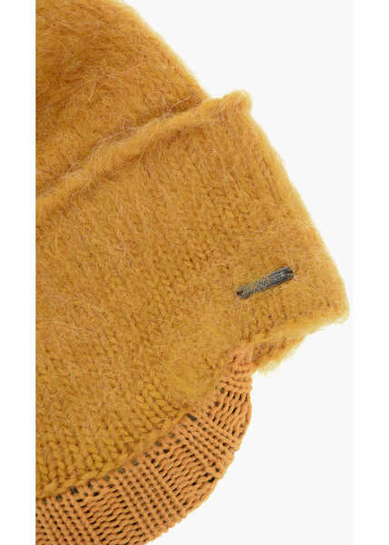 Caciuli DSQUARED2 Wool Blend Beanie With Visor Yellow Barbati (BM 18578848) 2