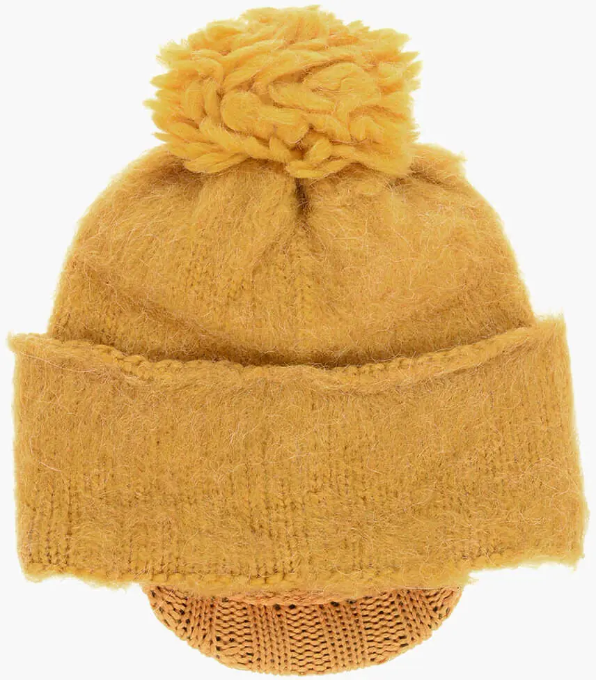 Caciuli DSQUARED2 Wool Blend Beanie With Visor Yellow Barbati (BM 18578848) 3