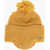DSQUARED2 Wool Blend Beanie With Visor Yellow