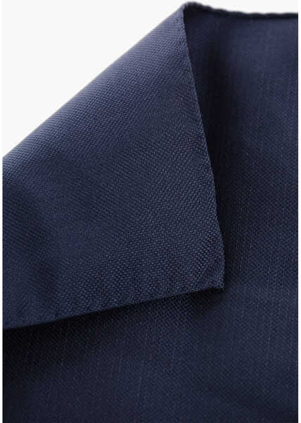 Esarfe DSQUARED2 Solid Color Silk Pocket Square Blue Barbati (BM 18578860) 3