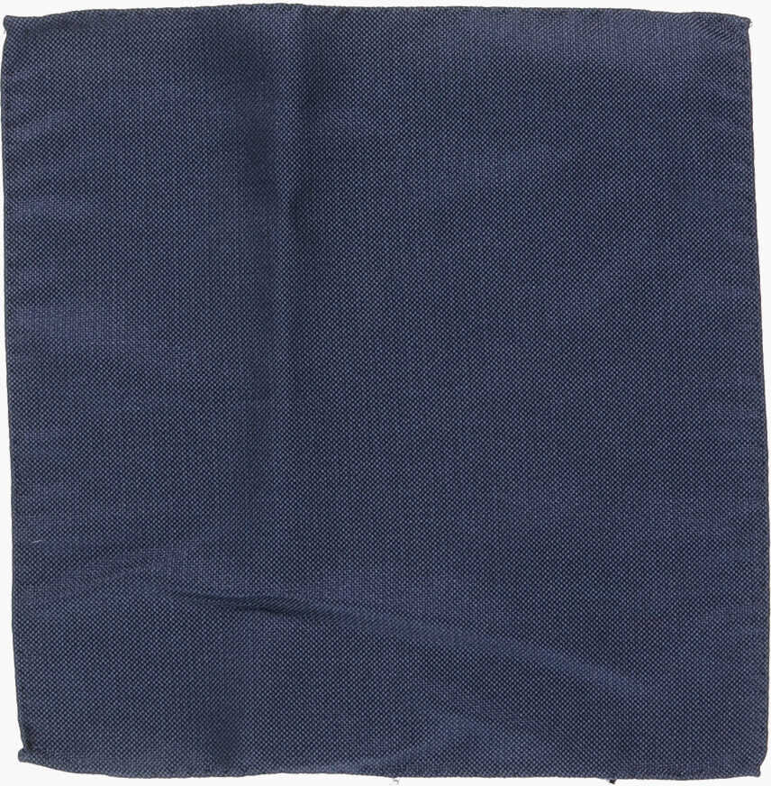 Esarfe DSQUARED2 Solid Color Silk Pocket Square Blue Barbati (BM 18578860) 1