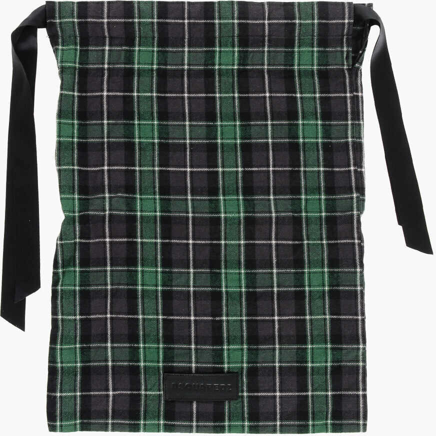 Genti de umar DSQUARED2 Two-Tone Checked Dust Bag Green Barbati (BM 18578872) 1