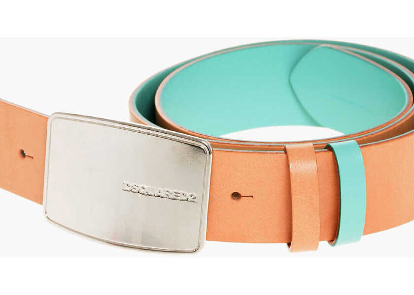 Curele DSQUARED2 Reversible Leather Belt With Silver-Tone Anchor Buckle 40Mm Brown Femei (BM 18578878) 2