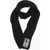 DSQUARED2 Icon Solid Color Wool Blend Scarf With Embossed Logo Black