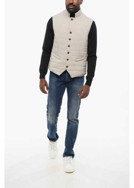 Jachete CORNELIANI Quilted Vest Beige Barbati (BM 18578968) 4