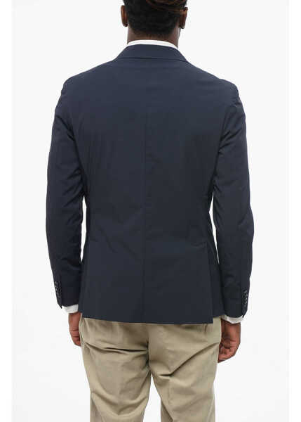 Sacouri CORNELIANI Cc Collection Nylon Stretch 2 Buttons Blazer With Patch Pock Blue Barbati (BM 18578974) 2