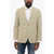 CORNELIANI Cc Collection Linen Blend Side Vents Notch Lapel 2-Button Bl Beige