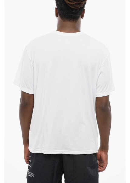 Tricouri Nike Swim Contrasting Printed Crew-Neck T-Shirt With Breast Pocke Black & White Barbati (BM 18578992) 2