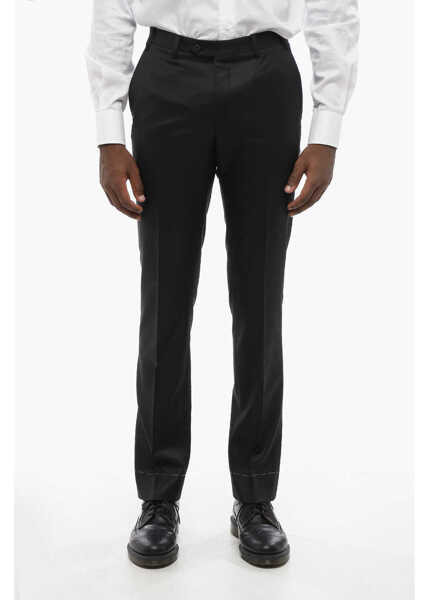Pantaloni eleganti CORNELIANI Virgin Wool Leader Pants With Flush Pockets Blue Barbati (BM 18578995) 1