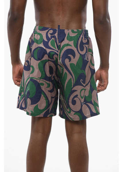 Sorturi de baie DSQUARED2 Swim Shorts With Logo Print Multicolor Barbati (BM 18579004) 2