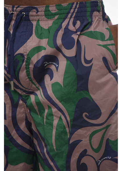 Sorturi de baie DSQUARED2 Swim Shorts With Logo Print Multicolor Barbati (BM 18579004) 3