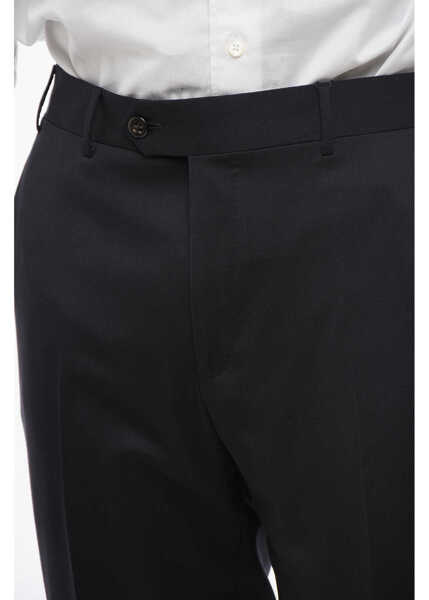 Pantaloni eleganti CORNELIANI Virgin Wool Mantua Pants With Belt Loops Blue Barbati (BM 18579007) 3