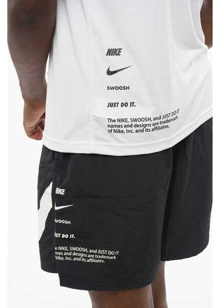 Tricouri Nike Swim Dri-Fit Hydrogu Crew-Neck T-Shirt With Contrasting Mono Black & White Barbati (BM 18579010) 3